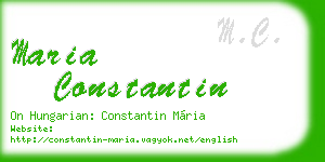 maria constantin business card